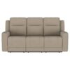 Brentwood 3-piece Upholstered Reclining Sofa Set Taupe