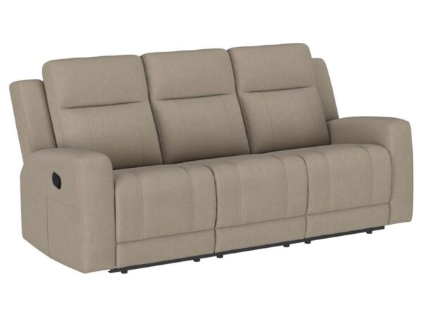 Brentwood Upholstered Motion Reclining Sofa Taupe