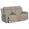 Brentwood Upholstered Motion Reclining Loveseat Taupe