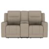 Brentwood Upholstered Motion Reclining Loveseat Taupe