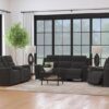 Brentwood Upholstered Motion Reclining Sofa Dark Charcoal