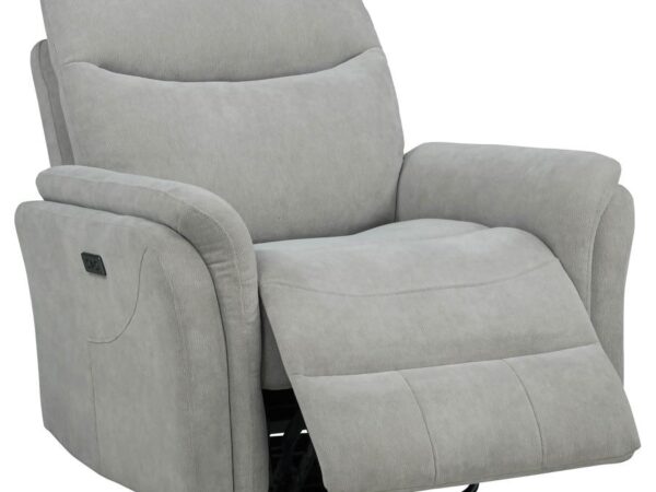 Adler Upholstered Power Swivel Glider Recliner Ivory