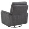 Adler Upholstered Power Swivel Glider Recliner Charcoal Grey
