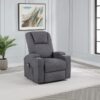 Louie Chenille Upholstered Power Lift Massage Chair Grey