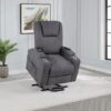 Louie Chenille Upholstered Power Lift Massage Chair Grey