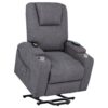 Louie Chenille Upholstered Power Lift Massage Chair Grey