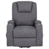 Louie Chenille Upholstered Power Lift Massage Chair Grey