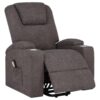 Louie Chenille Upholstered Power Lift Massage Chair Brown