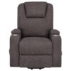 Louie Chenille Upholstered Power Lift Massage Chair Brown