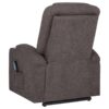 Louie Chenille Upholstered Power Lift Massage Chair Brown