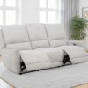 Sylmar Chenille Upholstered Power Reclining Sofa Dove Grey