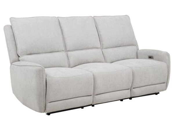 Sylmar Chenille Upholstered Power Reclining Sofa Dove Grey