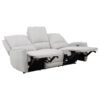 Sylmar Chenille Upholstered Power Reclining Sofa Dove Grey