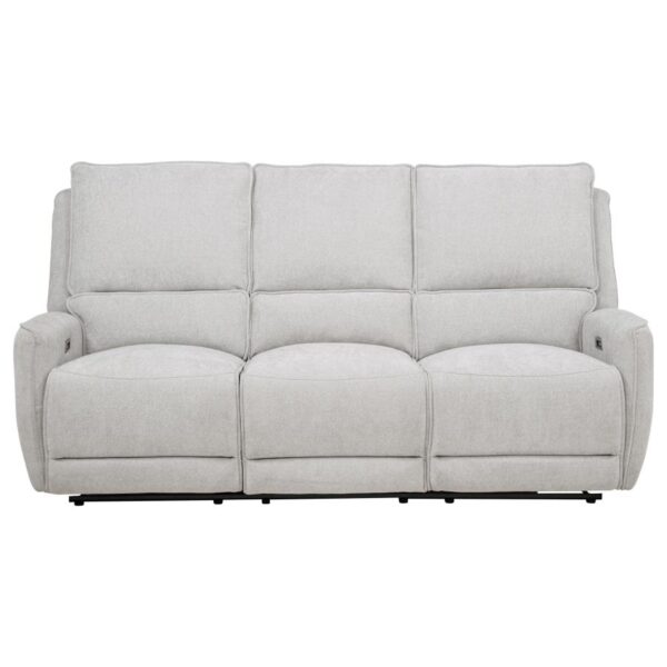 Sylmar Chenille Upholstered Power Reclining Sofa Dove Grey