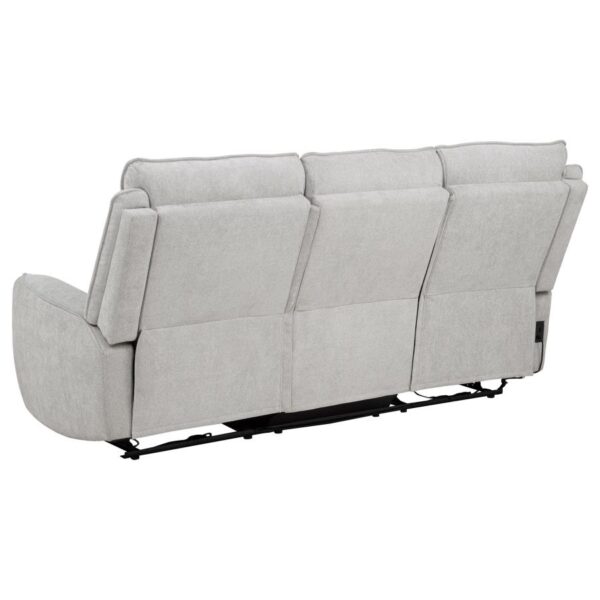 Sylmar Chenille Upholstered Power Reclining Sofa Dove Grey
