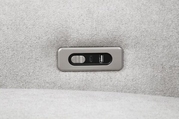 Sylmar Chenille Upholstered Power Reclining Sofa Dove Grey