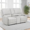 Sylmar Chenille Upholstered Power Reclining Loveseat Dove Grey