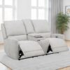 Sylmar Chenille Upholstered Power Reclining Loveseat Dove Grey