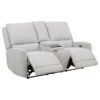 Sylmar Chenille Upholstered Power Reclining Loveseat Dove Grey