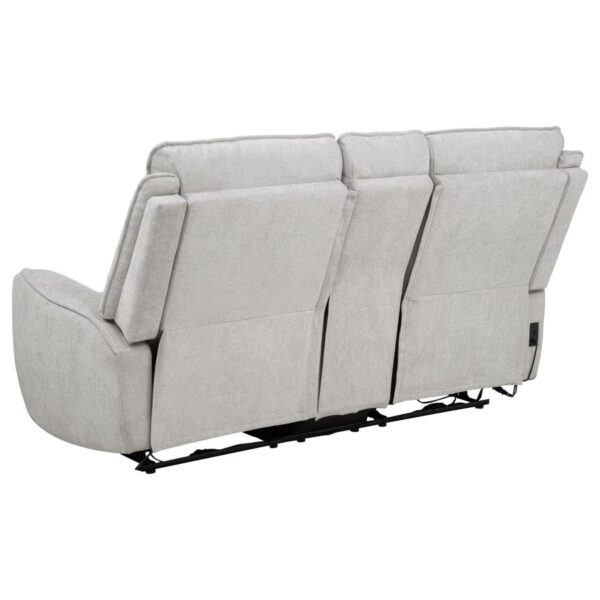 Sylmar Chenille Upholstered Power Reclining Loveseat Dove Grey