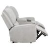 Sylmar Chenille Upholstered Power Reclining Loveseat Dove Grey