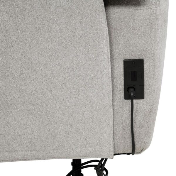 Sylmar Chenille Upholstered Power Reclining Loveseat Dove Grey