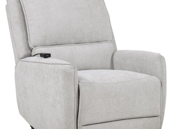 Sylmar Chenille Upholstered Dual Power Lift Recliner Dove Grey