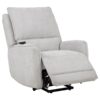 Sylmar Chenille Upholstered Dual Power Lift Recliner Dove Grey