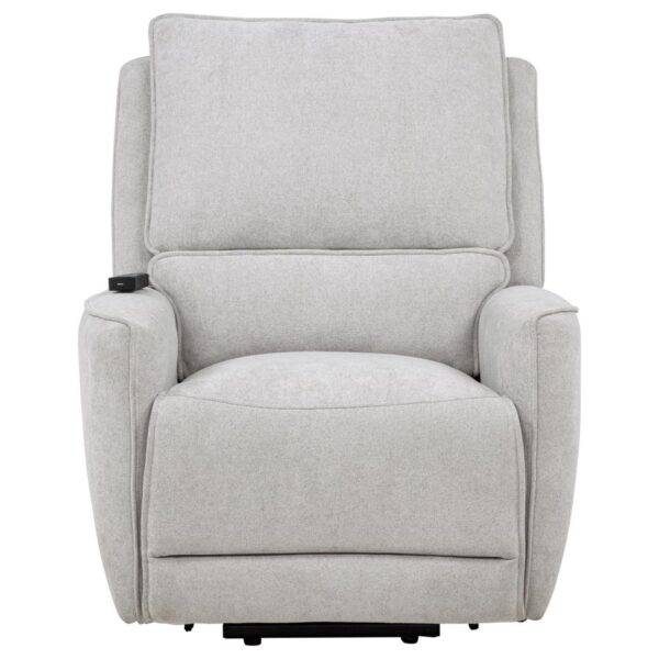 Sylmar Chenille Upholstered Dual Power Lift Recliner Dove Grey