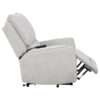 Sylmar Chenille Upholstered Dual Power Lift Recliner Dove Grey