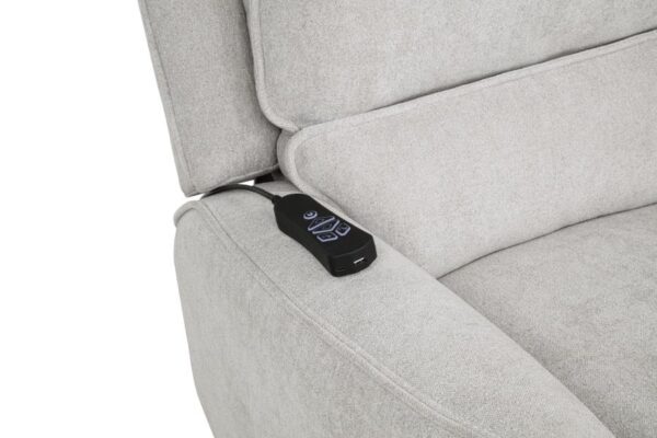 Sylmar Chenille Upholstered Dual Power Lift Recliner Dove Grey