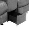 Conrad Upholstered Padded Arm Glider Loveseat Grey