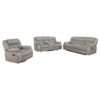 Greer 3-piece Upholstered Reclining Sofa Set Taupe