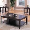 Brooks 3-piece Rectangular Coffee Table Set Cappuccino
