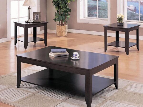 Brooks 3-piece Rectangular Coffee Table Set Cappuccino