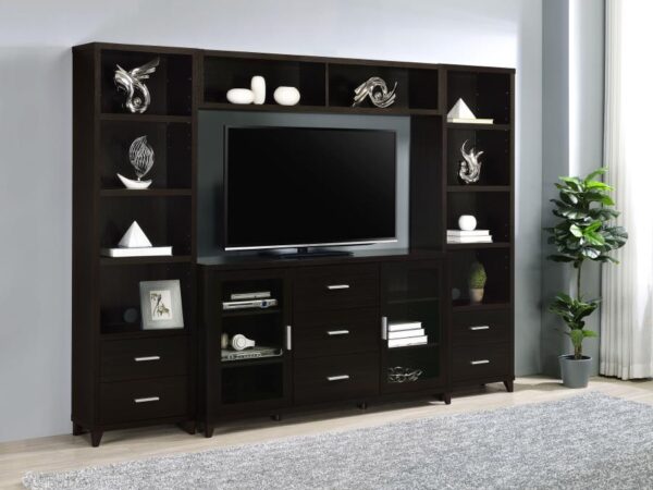 Lewes 4-piece 60-inch TV Entertainment Center Cappuccino