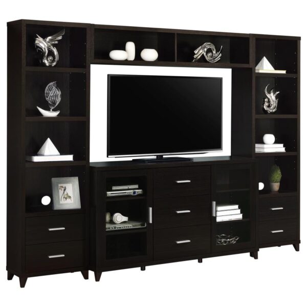 Lewes 4-piece 60-inch TV Entertainment Center Cappuccino
