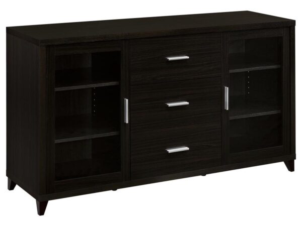 Lewes 2-door Engineered Wood 60-inch TV Stand Cappuccino