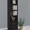 Lewes 4-shelf Engineered Wood Media Tower Cappuccino