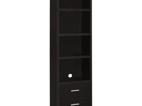 Lewes 4-shelf Engineered Wood Media Tower Cappuccino
