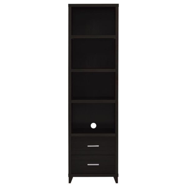 Lewes 4-shelf Engineered Wood Media Tower Cappuccino