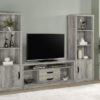 Burke 3-piece 59-inch TV Entertainment Center Grey Driftwood