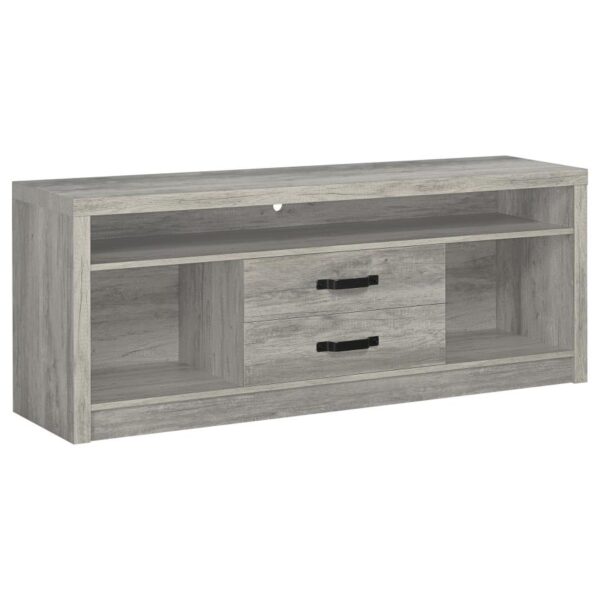 Burke 3-piece 59-inch TV Entertainment Center Grey Driftwood