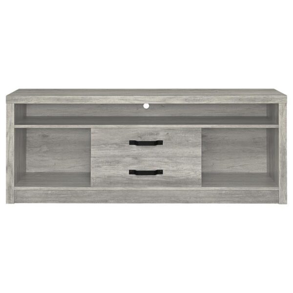 Burke 3-piece 59-inch TV Entertainment Center Grey Driftwood
