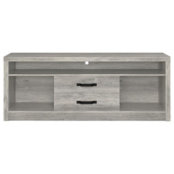 Burke 2-drawer Engineered Wood 59-inch TV Stand Grey Driftwood