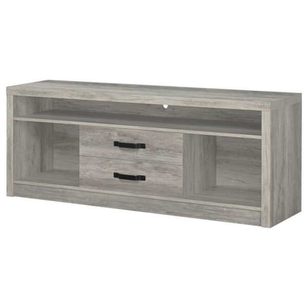 Burke 2-drawer Engineered Wood 59-inch TV Stand Grey Driftwood