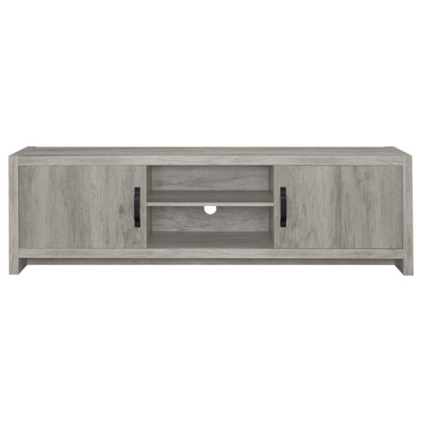Burke 2-door Engineered Wood 71-inch TV Stand Grey Driftwood