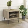 Welsh Square Engineered Wood Side End Table Distressed Pine