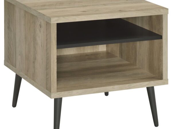 Welsh Square Engineered Wood Side End Table Distressed Pine