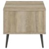 Welsh Square Engineered Wood Side End Table Distressed Pine